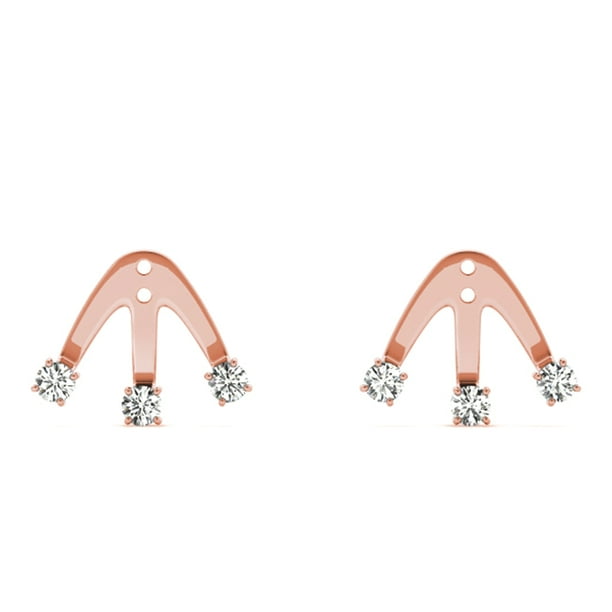 0.24 ct. tw. 14k Gold Cluster Shaped Earring Jacket set with Black Diamonds with Black Diamonds 0.24 ct. tw. 14k Gold Cluster Shaped Earring Jacket set with Black Diamonds with Black Diamonds